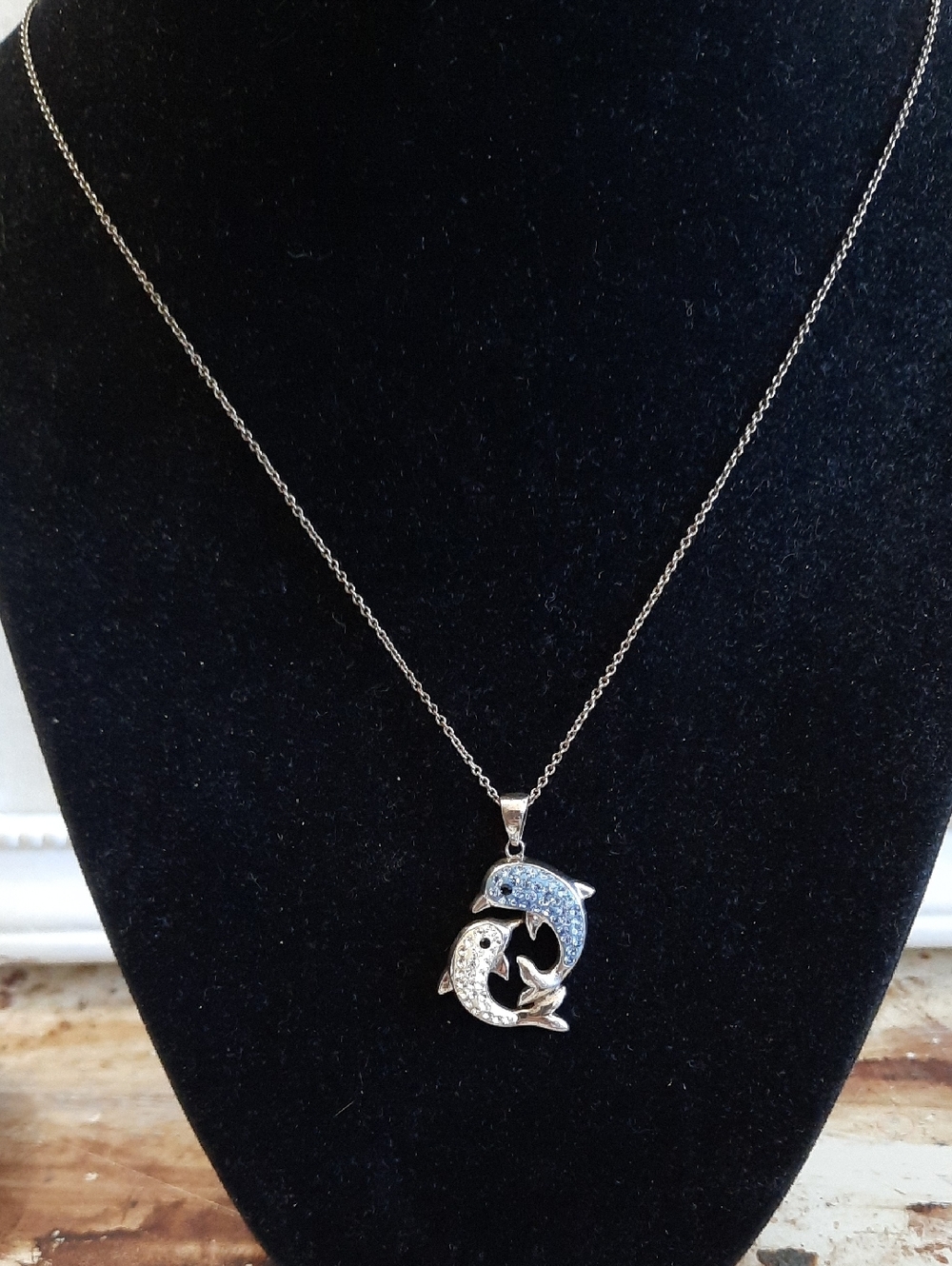 Silver Dolphin Pendant Necklace
